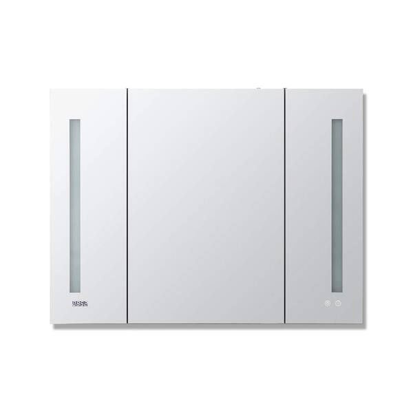 AQUADOM Signature Royale, 40"x30"x5", Bathroom Led Lighted Medicine Cabinet, Defogger, Integrated LED 3X Magnifying Mirror