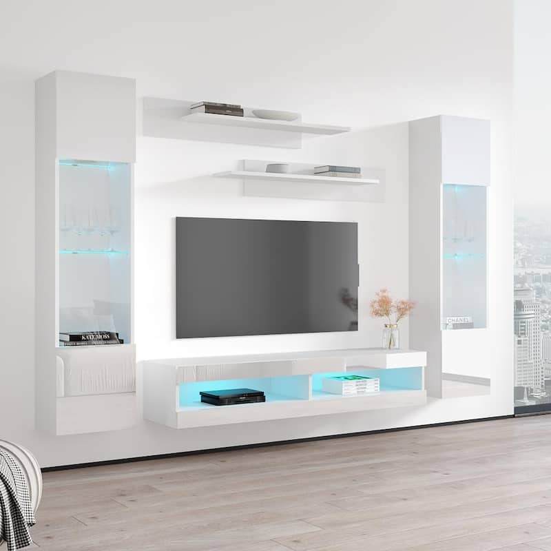 Fly AB3 34TV Wall Mounted Floating Modern Entertainment Center