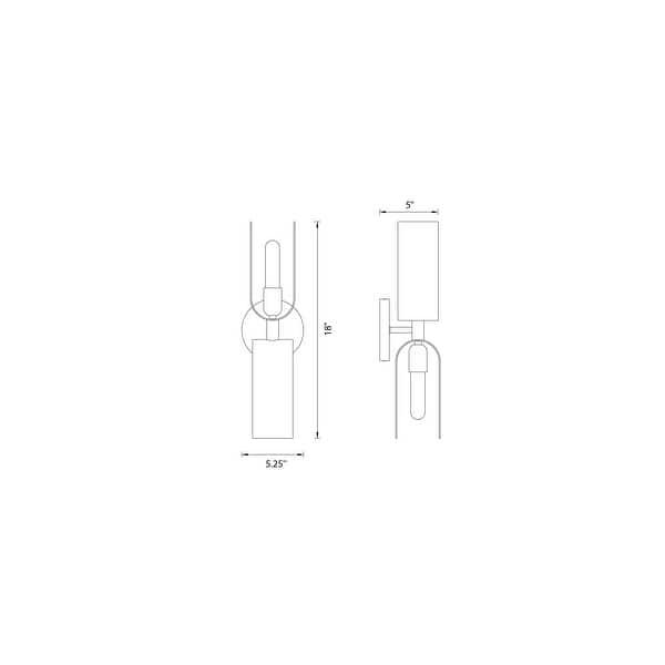 Designers Fountain D263M-2WS U Turn 2 Light 18" Tall Wall Sconce