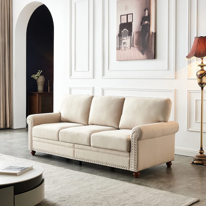 Linen Fabric Upholstery Sofa With Storage