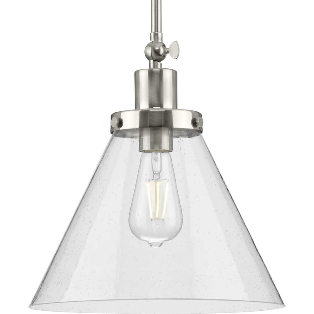 Progress Lighting Hinton 12" Wide Pendant with Seeded Glass Shade