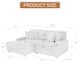 118.4"W Plush Modular Sectional Sofa with Pillows