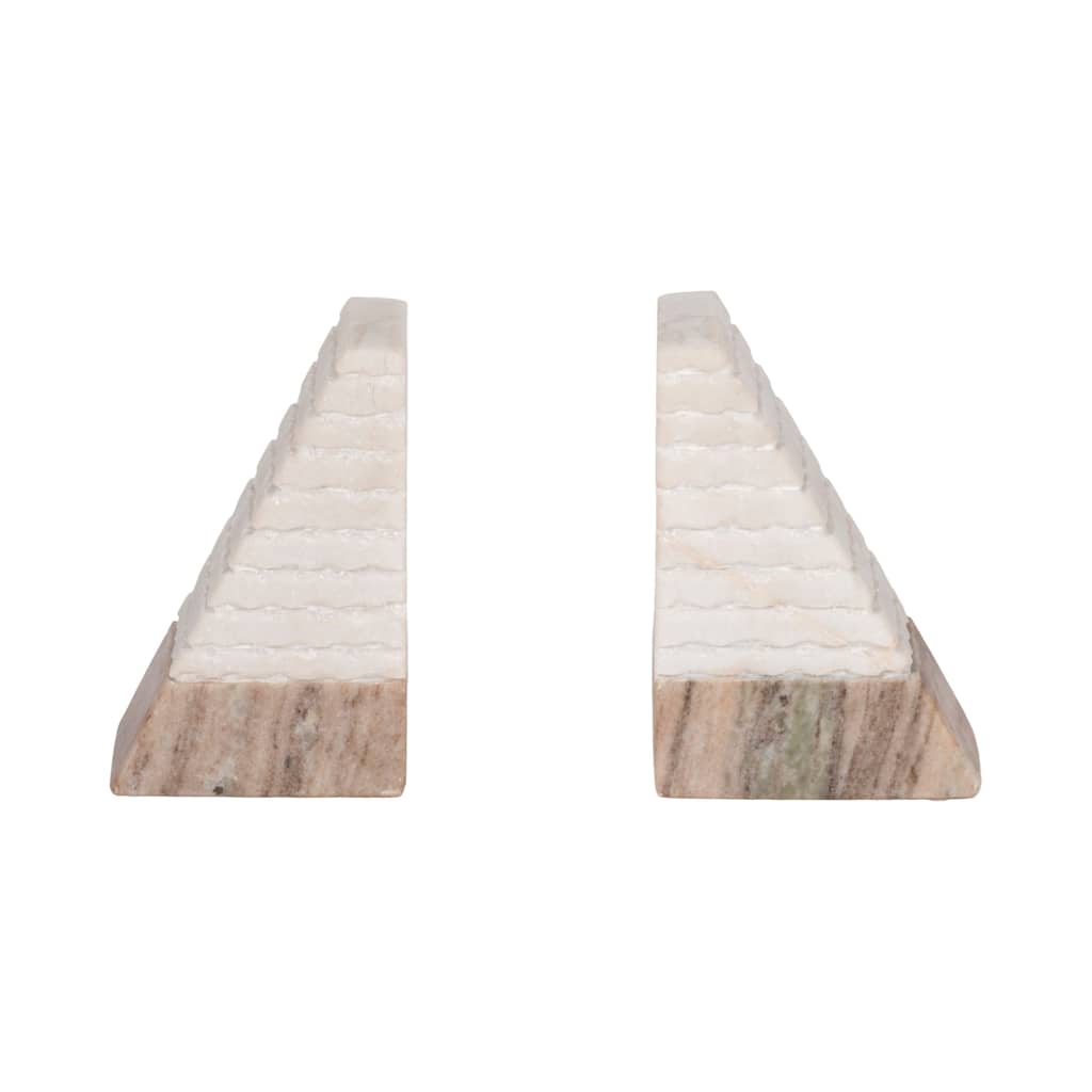 Sagebrook Home Stone Marble Bookends Stone Marble
