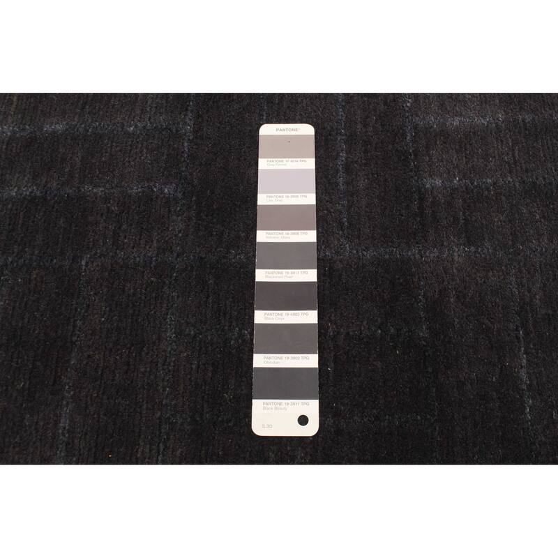 ECARPETGALLERY Hand-knotted Opulence Grey Wool Rug - 2'8 x 10'1