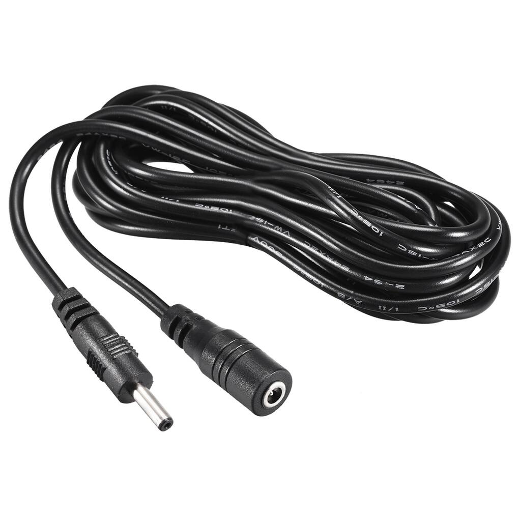 Power Extension Cable 9.84ft 3Meter 1.35mmx3.5mm Compatible w Adapter - Black