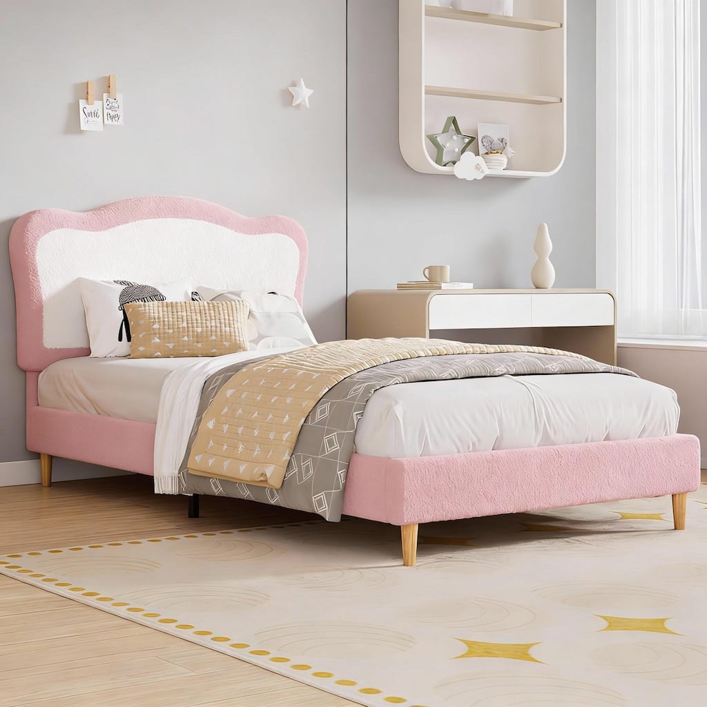 Upholstered Bed Frame, with Headboard & Footboard