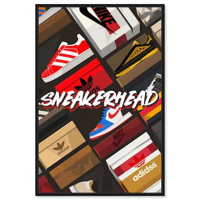 Notoriart Sneakerhead Collection Framed Sneaker 1 Piece Canvas Wall Art