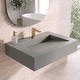 preview thumbnail 100 of 170, Pyramid Solid Surface Wall-Mounted Bathroom Sink