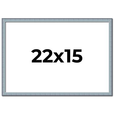22x15 Frame Rustic Sky Blue Solid Wood Picture Frame | 0.75 Inch