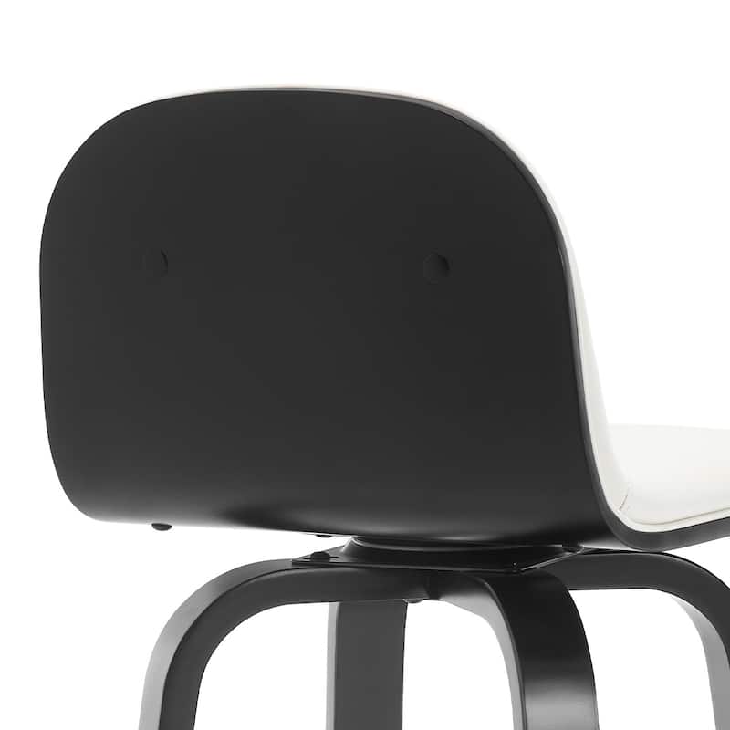 Faux Leather Upholstered Swivel Counter/ Bar Stools with Wood Frame