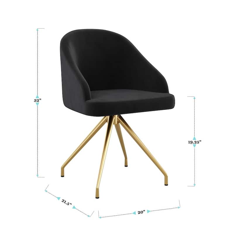 Martha Stewart Upholstered Stationary Swivel Home Office Chair
