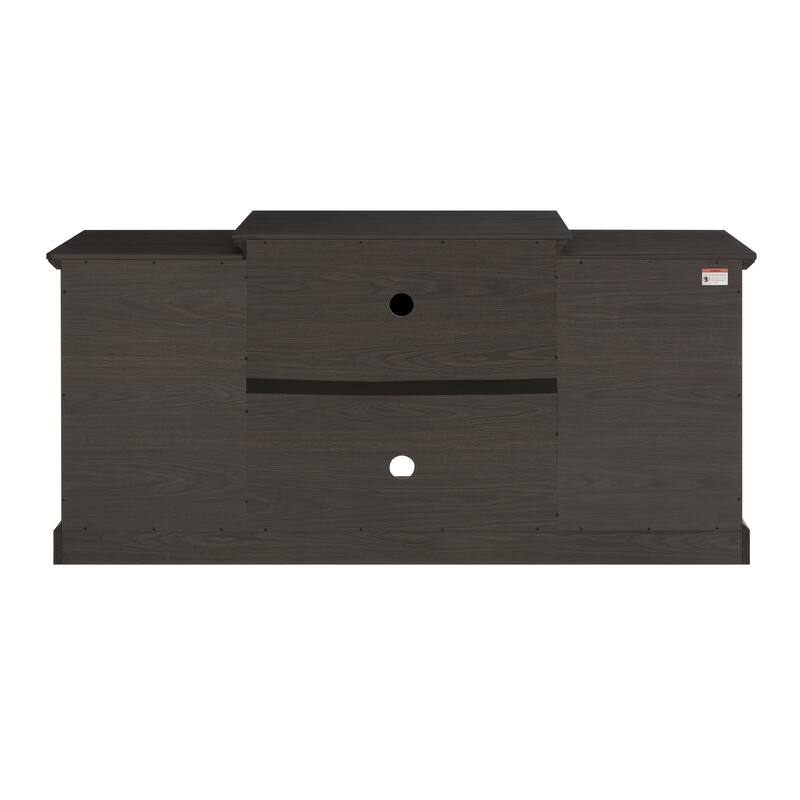 Modern TV Stand, Media Entertainment Stand with Large Storage Cabinet Open Shelves and Adjustable Shelves for Living Room, Grey