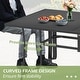 preview thumbnail 49 of 174, Patio Dining Set, Outdoor Dining Table and Chairs Set with Textilene Chairs, Adjustable Umbrella Hole for Garden, Backyard