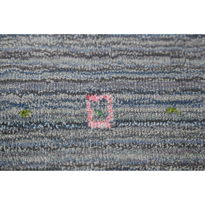 Hand Knotted Oriental 100% Wool Carpet Tribal Tribal Multi-Colored Gabbeh Area Rug - 4' 10'' X 3' 0''