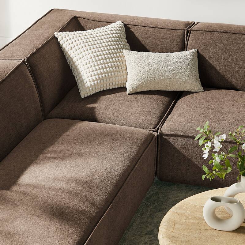 Restore 6-Piece Performance Fabric Upholstered U-Shaped Sectional Sofa