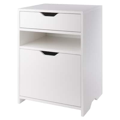 Filing Storage Cabinet with Drawer - 26.25" - White