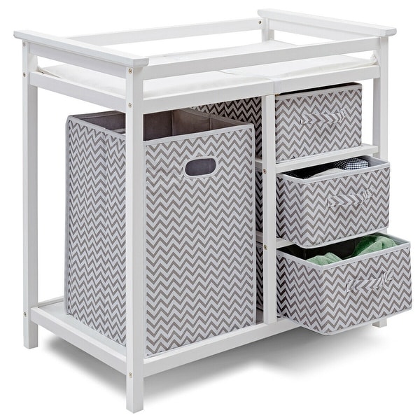 gray baby changing table