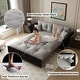 preview thumbnail 32 of 31, 74.8" Queen Size Pull Out Sofa Bed 3-in-1 Convertible Sleeper Tufted Sofa with 2 Soft Pillows