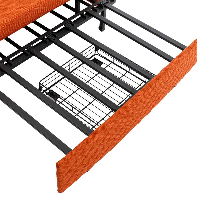 Modern Velvet Loveseat Couch with Pull Out Bed