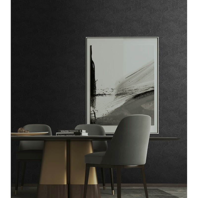 Seabrook Designs Swirl Geometric Prepasted Wallpaper - 20.9 in W x 33 ft. L