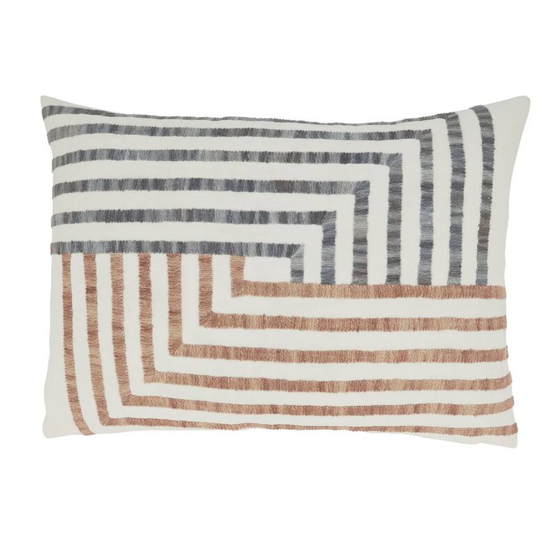 Abstract Angles Geometric Lines Throw Pillow - Polyester - 14"x20"