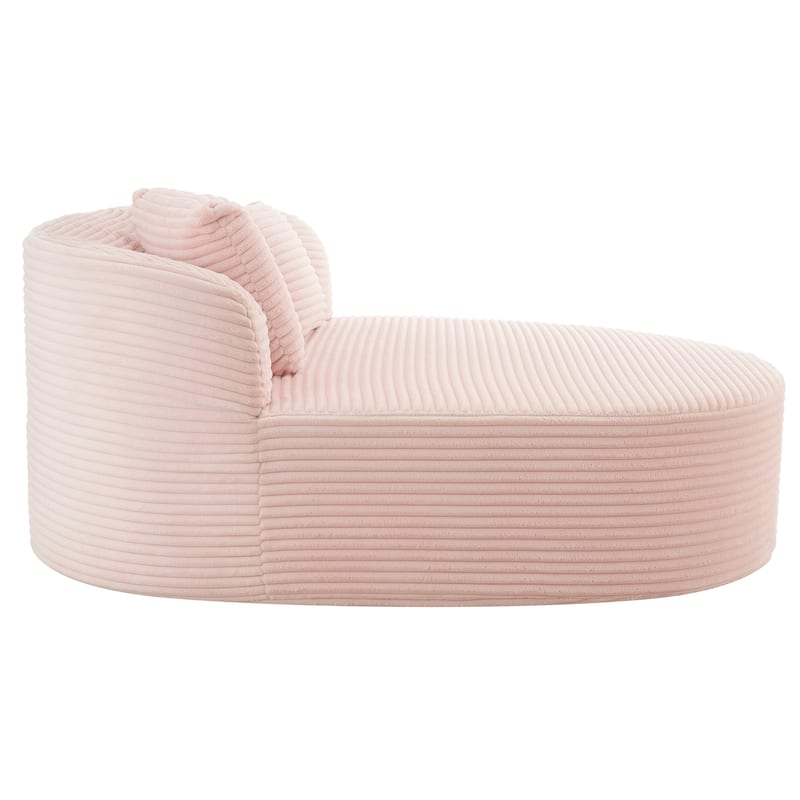 51.6" Chaise Lounge Sofa Bed - Boneless Couch with 2 Pillows - Compression Design for Living Room