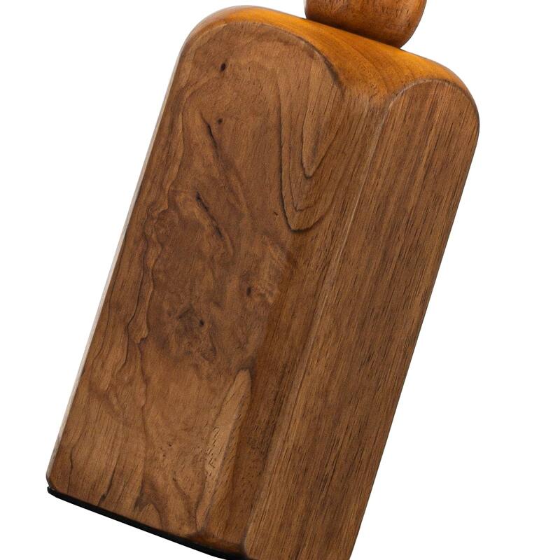 18''/22''Farmhouse Traditional Natural Solid Wood Table Lamp with Beige Fabri Drum Shade for Bedroom Living Room