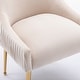 SEYNAR Modern Glam Boucle Pleated Velvet Dining Chair or Vanity Chair ...
