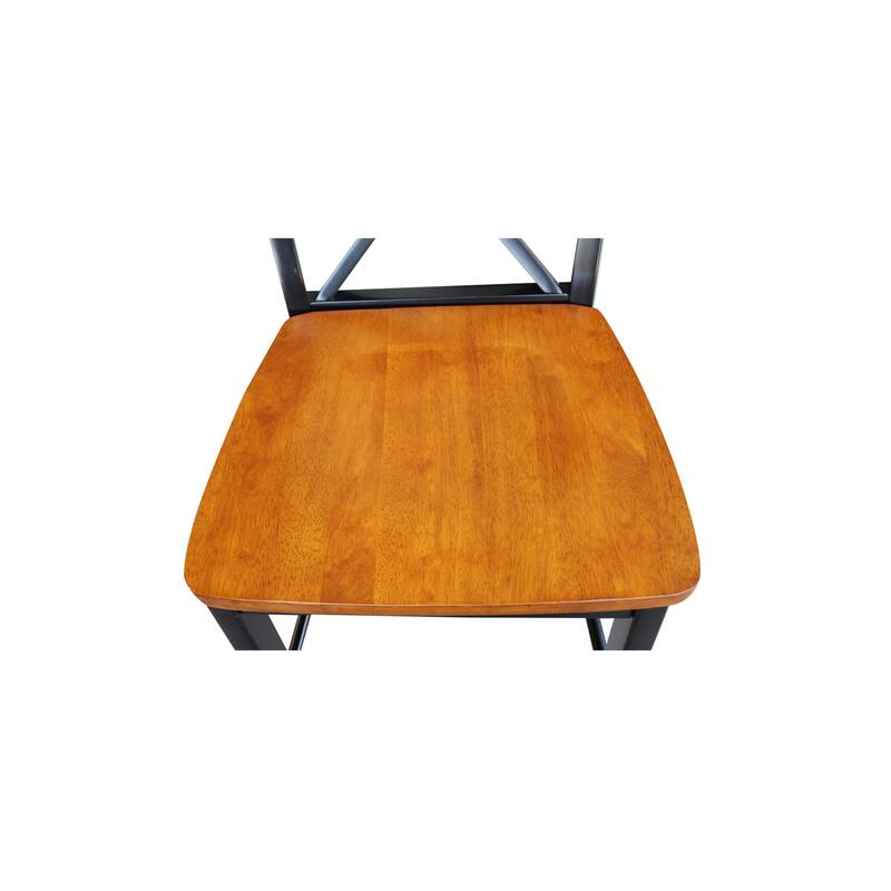International Concepts Solid Wood X-Back Stool