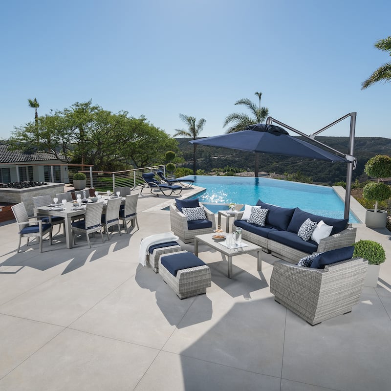 Cannes 20 Piece Sunbrella Outdoor Patio Estate Set