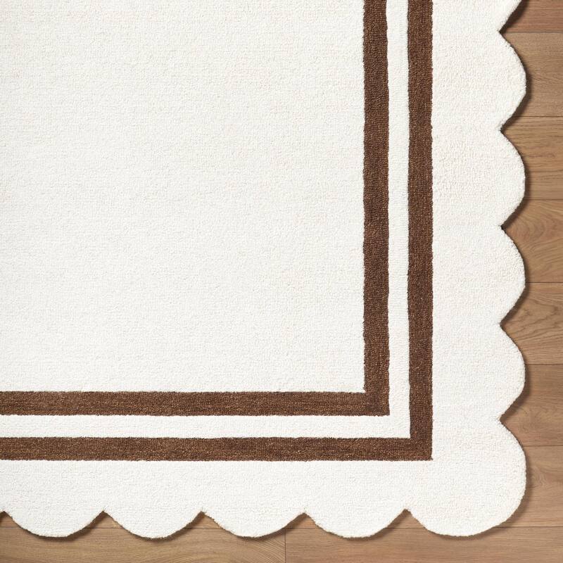 Livabliss Scalloped Modern & Contemporary Area Rug