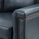 preview thumbnail 27 of 44, Rita Living Room 3-Seat Genuine Leather Sofa with Solid Wood Legs and Nailhead