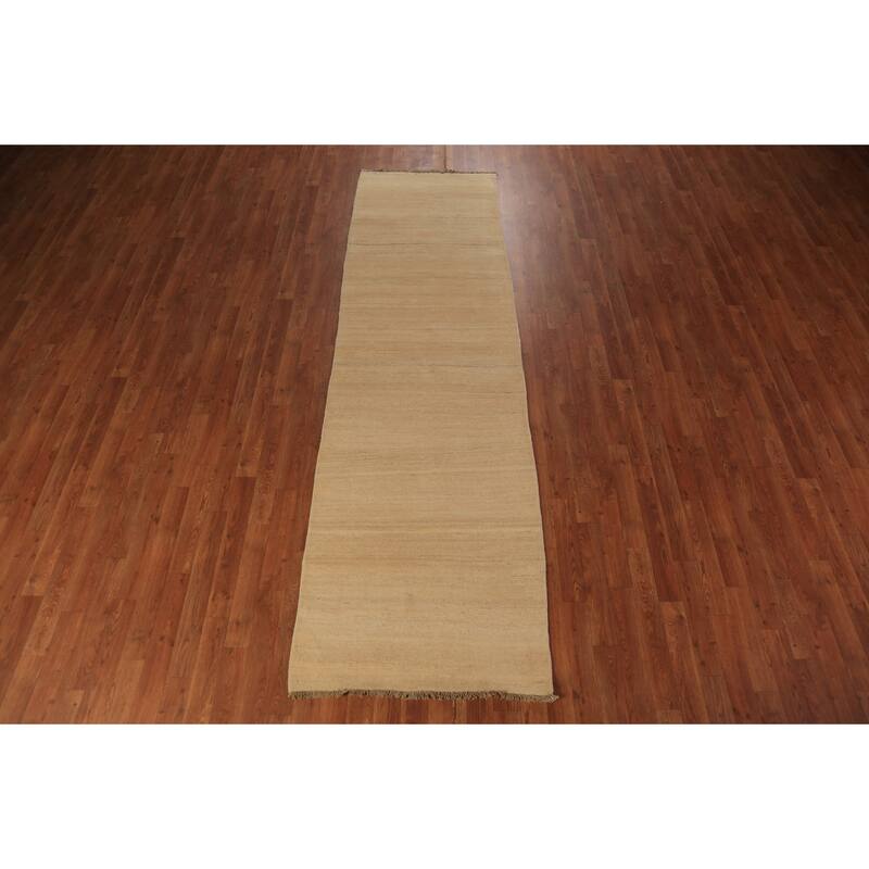 Modern Gabbeh Runner Rug Hand-Knotted Tribal Wool Carpet - 2'9" x 9'6"