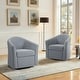 preview thumbnail 56 of 92, Modern Upholstered Swivel Barrel Chair Living Room Accent Chair