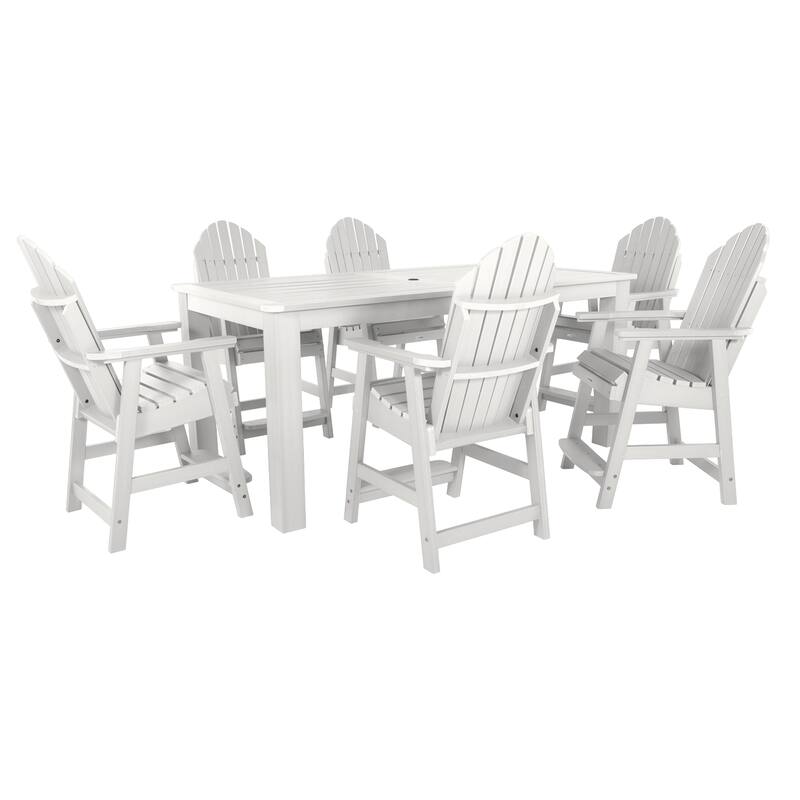 Hamilton Adirondack 7-Piece Outdoor Counter Height Dining Set - White