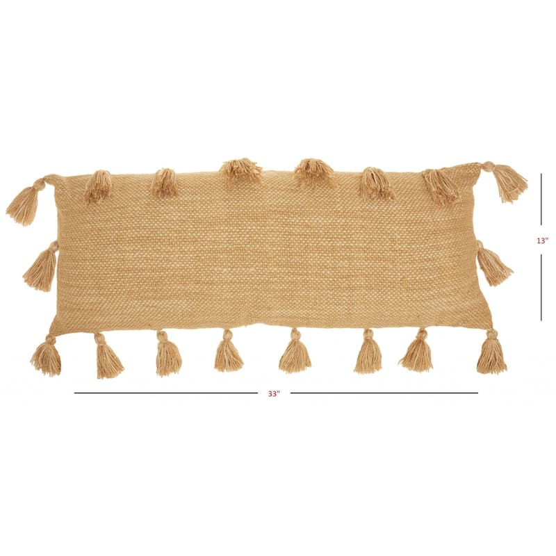 Off Tasseled Lumbar Pillow