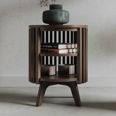 Studio London Sierra End Table with Storage and Round Side Table