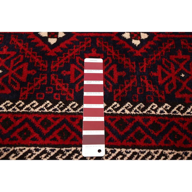ECARPETGALLERY Hand-knotted Teimani Red Wool Rug - 4'2 x 7'8