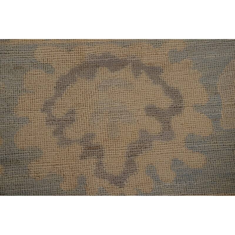 Vegetable Dye Oushak Oriental Area Rug Handmade Wool Carpet - 9'3"x 11'10"