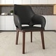 preview thumbnail 17 of 67, LeisureMod Vivara Leather Upholstered Dining Chair with Padded Seat - Mid-Century Arm Chair for Home Office Bar & Kitchen