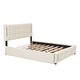 preview thumbnail 24 of 33, Platform Bed Frame Brick-Shaped Design with Drawers and Trundle
