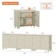 preview thumbnail 43 of 50, Buffet Cabinet with 3 Compartments for Dining Room, 32.4"H Sideboard