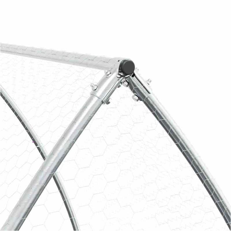 vidaXL Chicken Cage Silver 39.4"/118.1"/236.2"/x41.3"x47.2" Galvanized Steel