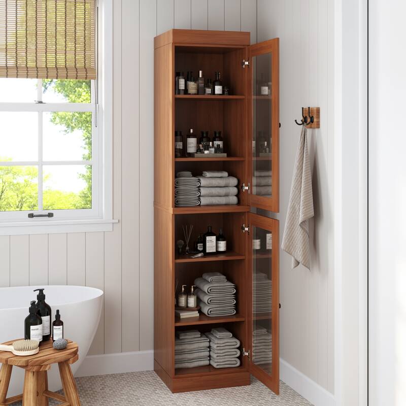 100% Solid Wood 16.5" Bathroom Cabinet with Optional Doors by Palace Imports