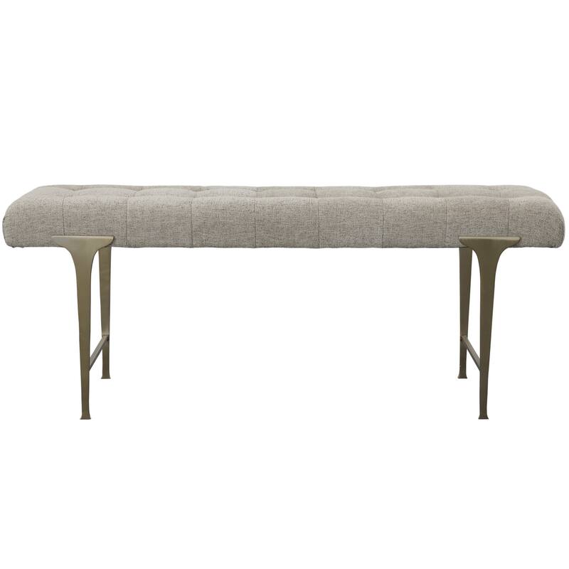 Uttermost Imperial Upholstered Gray Bench - 48 W X 19 H X 16 D (in)