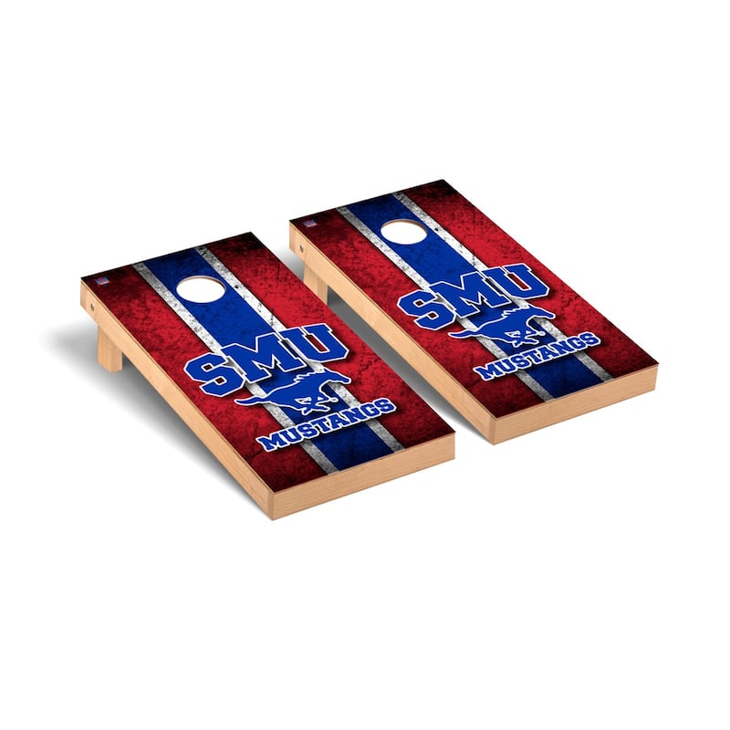 Southern Methodist University SMU Mustangs 2x4 Pro Cornhole Boards - V9 - Include Team Bags + Carry Case