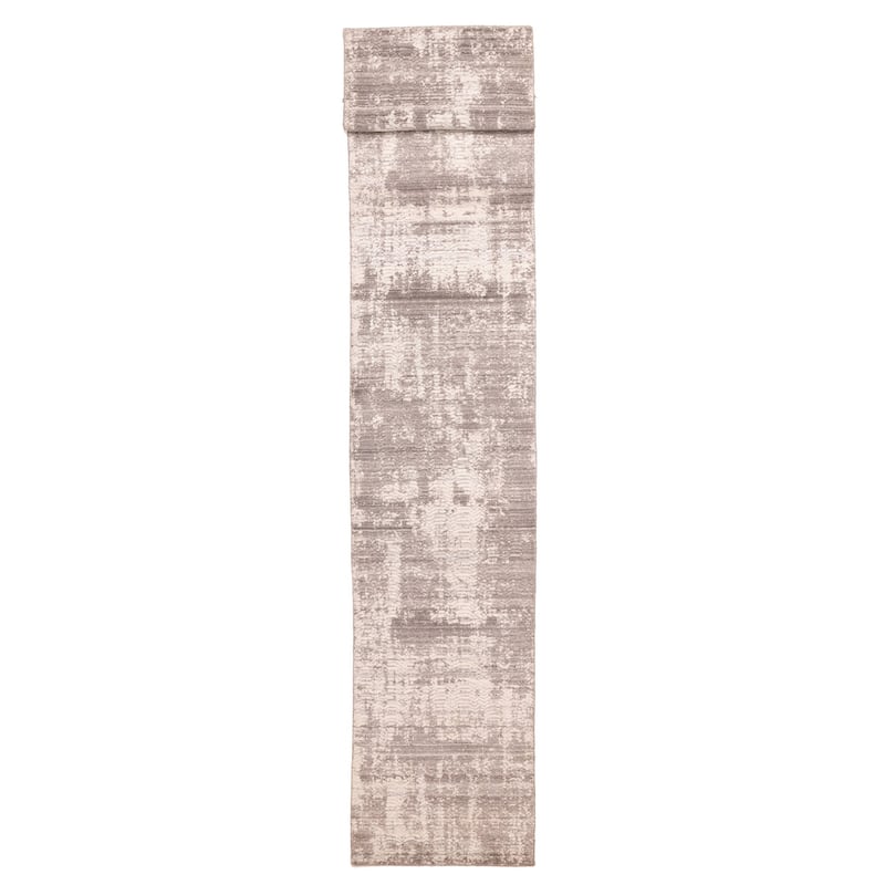 ECARPETGALLERY Hand Loomed Elysian Dark Grey Wool Rug - 2'6 x 17'8