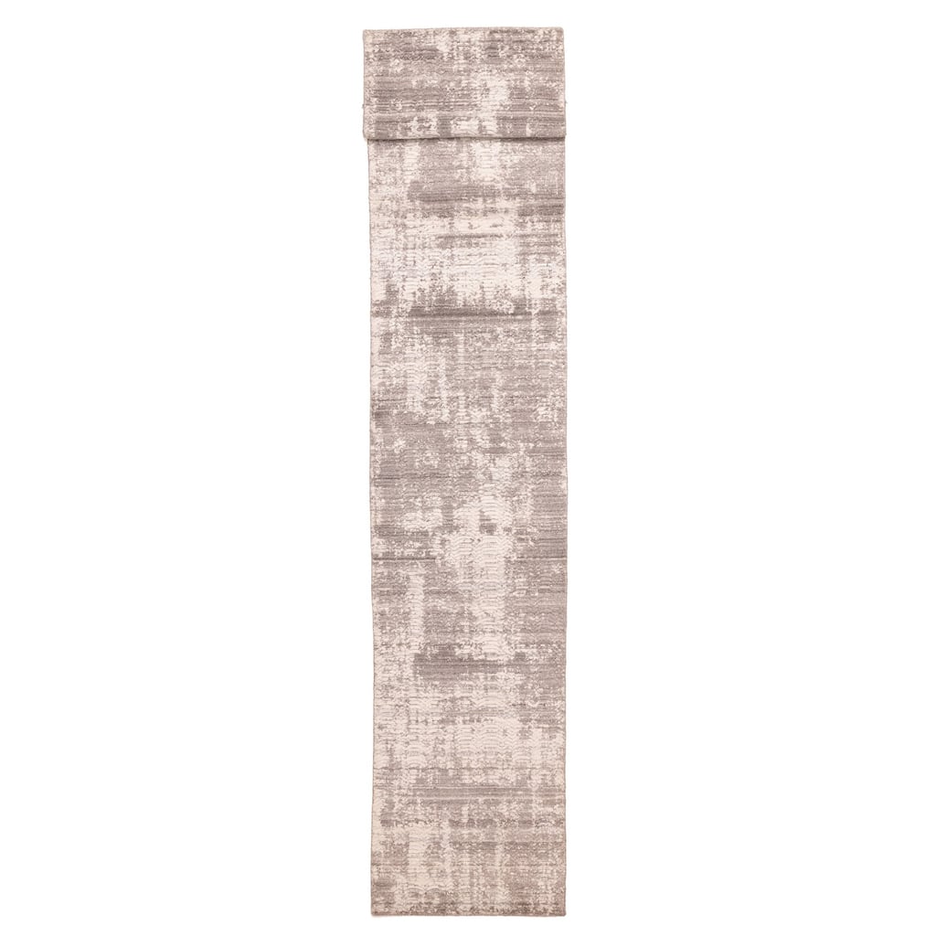 ECARPETGALLERY Hand Loomed Elysian Dark Grey Wool Rug - 2'6 x 17'8