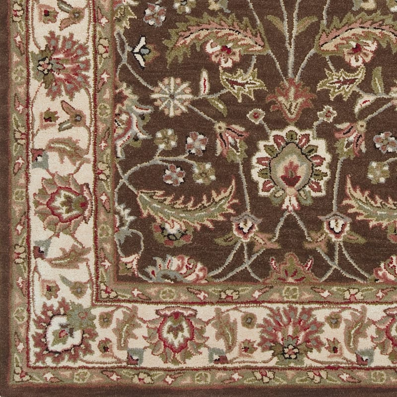 Hand-tufted Brute Brown Wool Area Rug - 4' x 6' - 4' x 6'