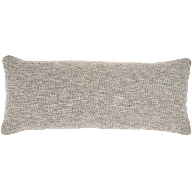 Mina Victory Life Styles Woven Cotton Modern Solid Throw Pillow , ( 12" x 30" )